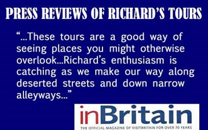 A quoute about Richard's tours from In Britain Magazine.