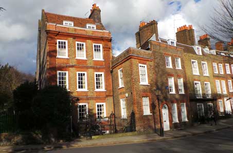 A view of Church Row in Hampstead.