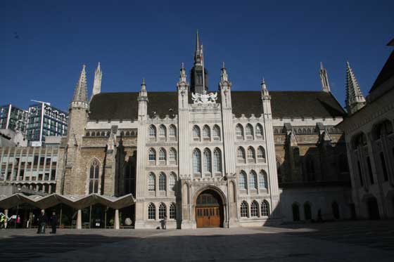 A a view of London's Guildhall.