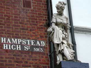 Hampstead High Street sign. 