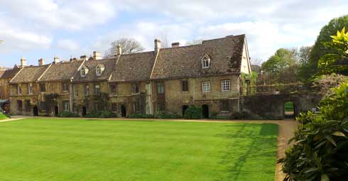 The cottages at Worcester College.