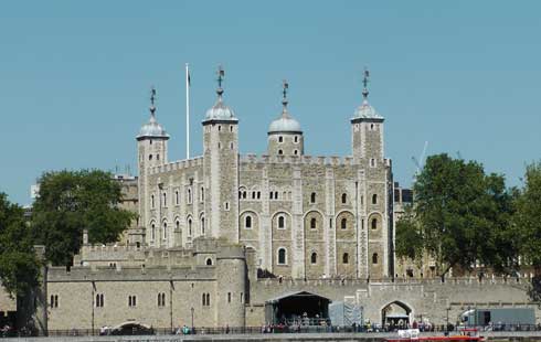 The White Tower at the Tower of London.