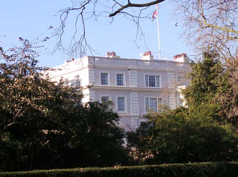 Clarence House the London home of Prince Charles and Camilla.