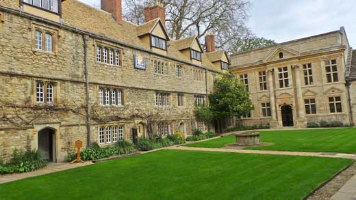 St Edmunds college quad Oxford.