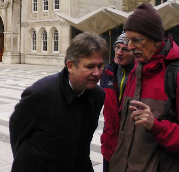 Richard Jones listening to a question being asked by a client on one of his guided tours.