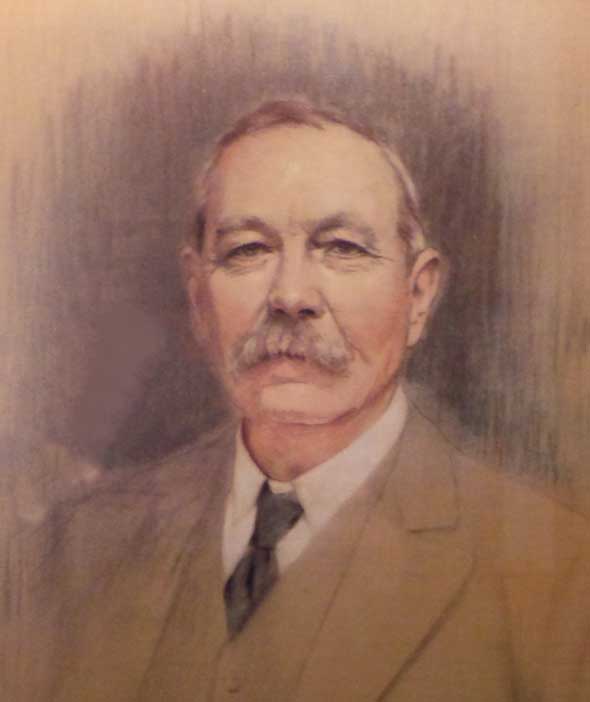 An image of Sherlock Holmes's creator Arthur Conan Doyle.