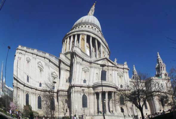 A reflection of St Paul's Cathedral.